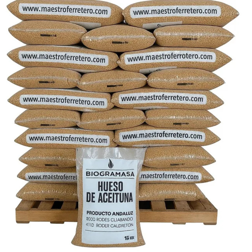 Biomasse 77 Säcke Olivenkerne à 15 kg